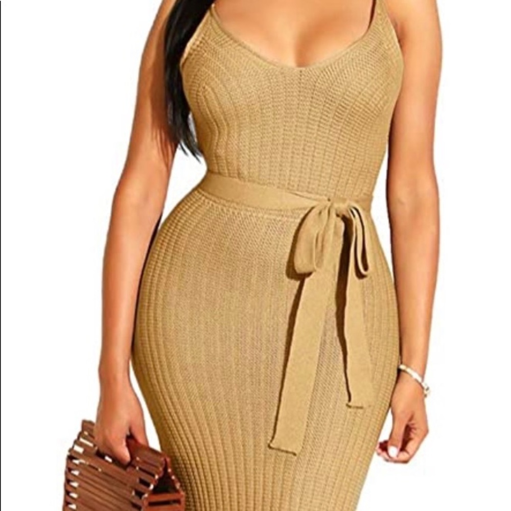 Crochet knit dress